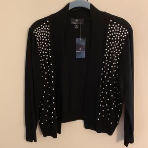 Ronni Nicole Black Bolero Cardigan Size M NWT
